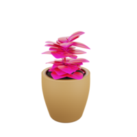 fleur pot 3d illustration png