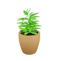 Flower pot 3d illustration png