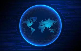 Modern Holographic Globe on Technology Background vector