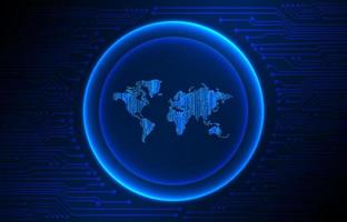 Modern Holographic Globe on Technology Background vector