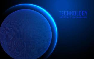 Modern Holographic Globe on Technology Background vector