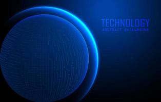 Modern Holographic Globe on Technology Background vector