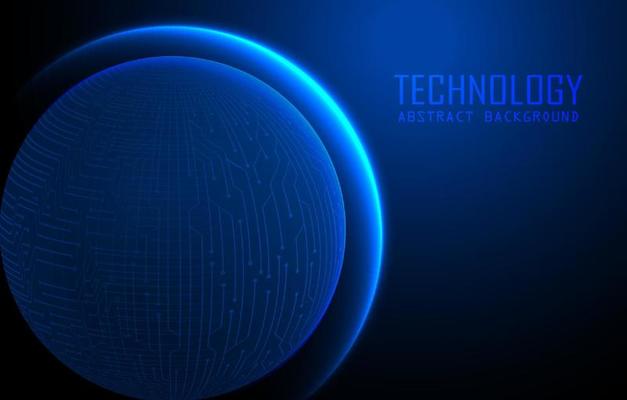 Modern Holographic Globe on Technology Background