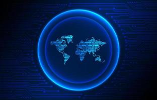 Modern Holographic Globe on Technology Background vector