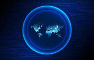 Modern Holographic Globe on Technology Background vector