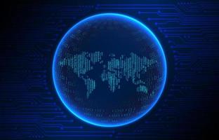 Modern Holographic Globe on Technology Background vector