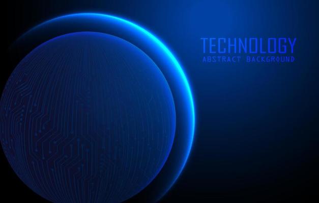 Modern Holographic Globe on Technology Background
