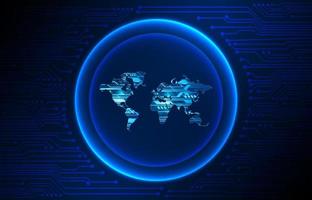 Modern Holographic Globe on Technology Background vector