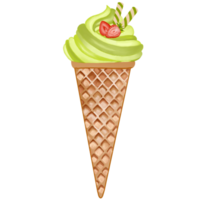 Ice Cream Watercolor Illustration png