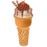 helado acuarela ilustración png