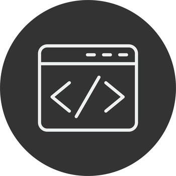 web navegador codificación vector icono