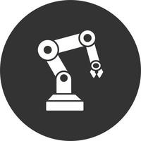 icono de vector de brazo de robot