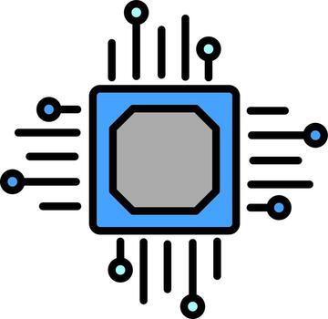 icono de vector de procesador
