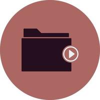 Video folder Vector Icon