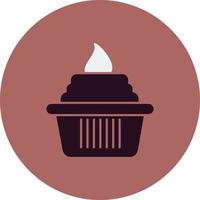 icono de vector de cupcake