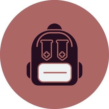 icono de vector de mochila