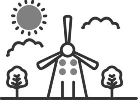 Wind turbine Vector Icon