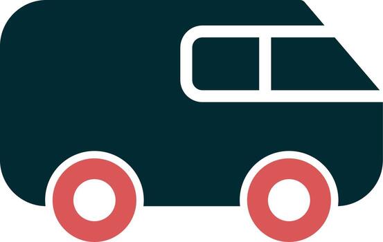 icono de vector de furgoneta