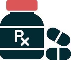 Pills Bottle Vector Icon