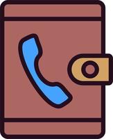 Phone Book Vector Icon