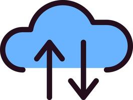 icono de vector de datos de nube