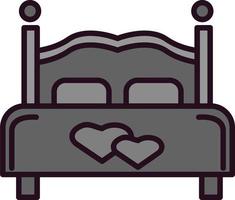 Double bed Vector Icon