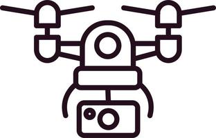 icono de vector de dron de cámara