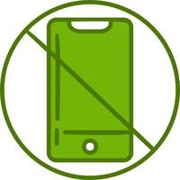No cellphone Vector Icon
