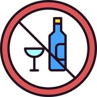 No alcohol Vector Icon