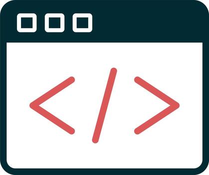 icono de vector de codificación web