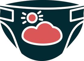 Baby diaper Vector Icon