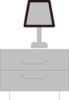 icono de vector de mesa de lámpara