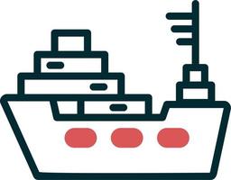 Cargo Ship Vector Icon