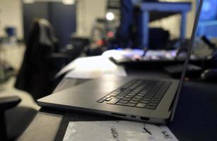 Equipment backstage in a TV studio photo