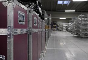 Inside a storage and logistics and distribution warehouse photo