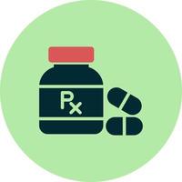 Pills Bottle Vector Icon