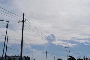 beautiful cloud on blue sky as a background photo