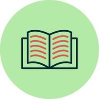 icono de vector de libro abierto