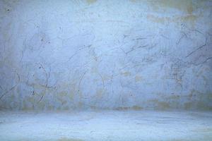 Abstract Blue Concrete Room Background Using for Product Presentation Backdrop. photo