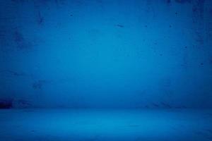 Abstract Blue Concrete Room Background Using for Product Presentation Backdrop. photo