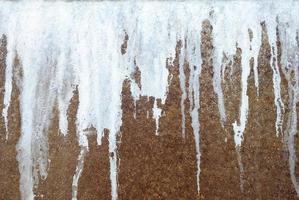 White Painting Stain on Concrete Wall Texture Background. photo