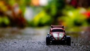 Minahasa, Indonesia  December 2022, the toy car in nature photo