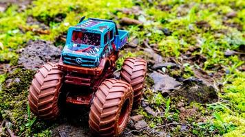 Minahasa, Indonesia  saturday, 10 December 2022, Amazing Monster Off-road Car Toy photo