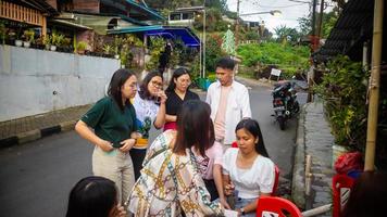 Tomohon, Indonesia  December 2022, family get together at the holidays photo