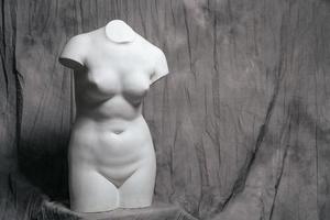 escultura en un gris antecedentes yeso cuerpo escultura foto