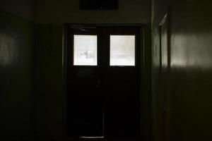 Window opening. Interior details. Window in building. photo