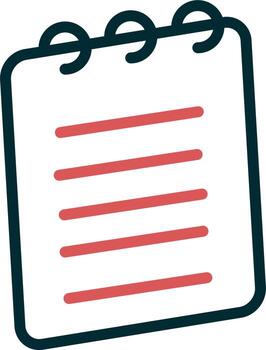 icono de vector de bloc de notas