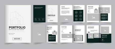 Professional creative Architecture and interior Portfolio design Templates vector