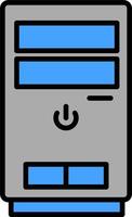 icono de vector de torre cpu