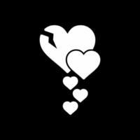 Broken Heart Vector Icon Design